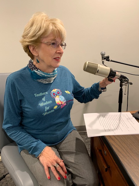 Gail on mic at radio station